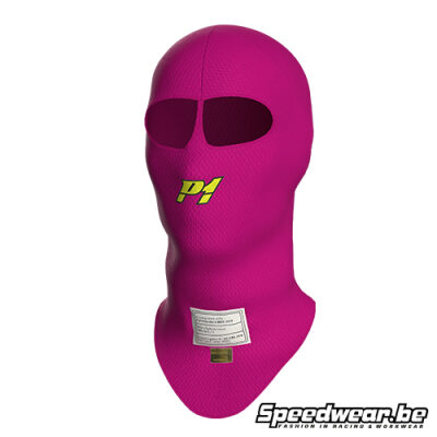 P1 Advanced Racewear X-Flow Balaclava â FIA Approved â Fuchsia â Eyehole