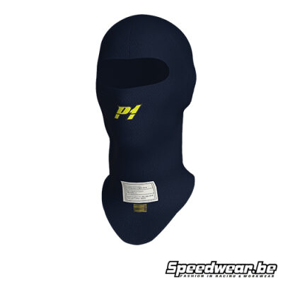 P1 Advanced Racewear X-Flow Balaclava â FIA Approved â Navy Blue â Large